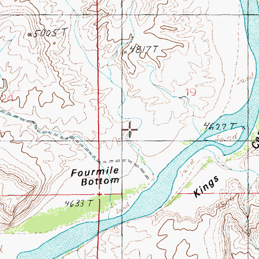 Topographic Map of Fourmile Wash, UT