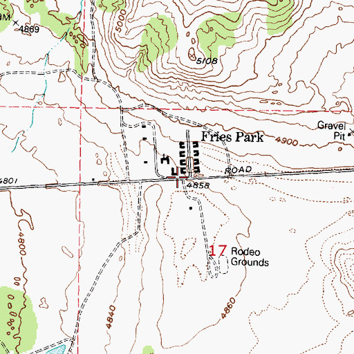 Topographic Map of Fox Area, UT