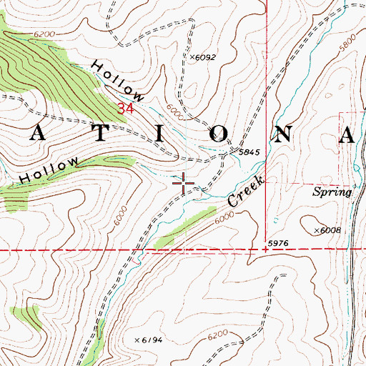 Topographic Map of Fox Hollow, UT