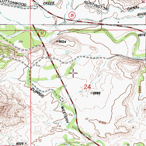 Topographic Map of Fox Ranch, UT