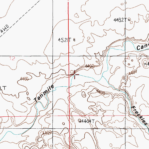 Topographic Map of Freckles Canyon, UT