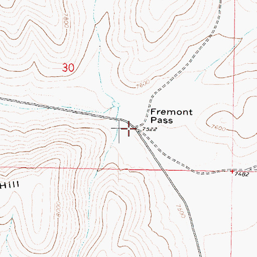 Topographic Map of Fremont Pass, UT