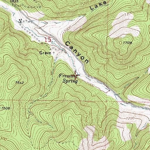 Topographic Map of Fremont Spring, UT