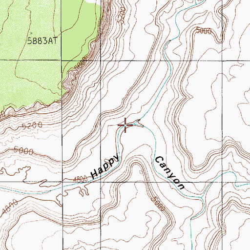 Topographic Map of French Spring Fork, UT