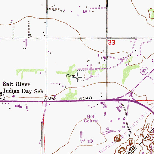 Topographic Map of Canal Camino Lower Branch (historical), AZ