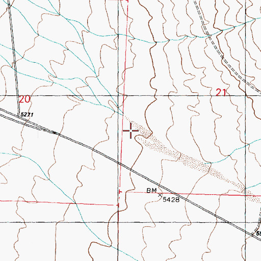 Topographic Map of Frisco Wash, UT