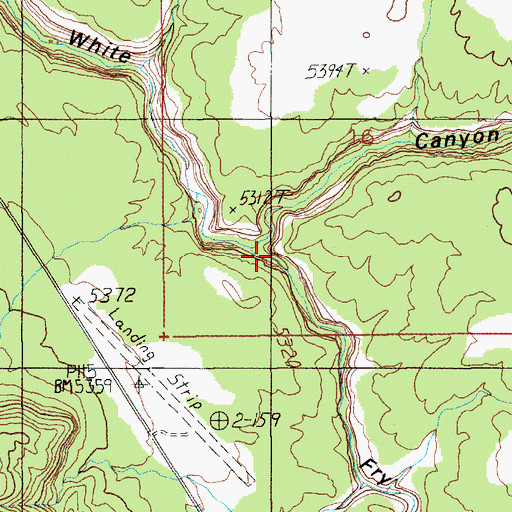 Topographic Map of Fry Canyon, UT