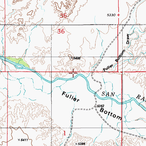 Topographic Map of Fuller Bottom Draw, UT