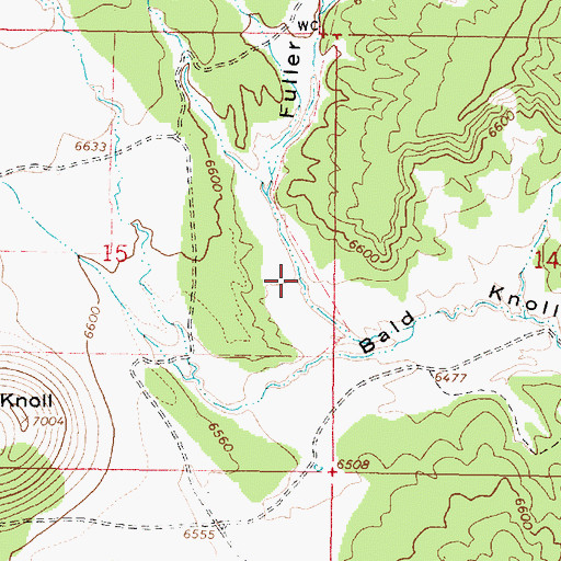 Topographic Map of Fuller Cove, UT