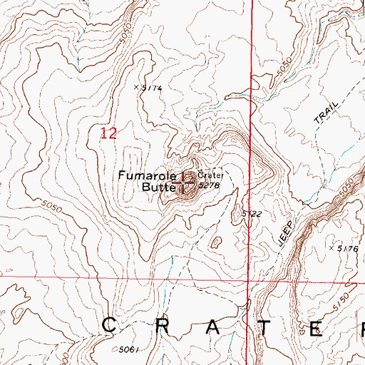 Topographic Map of Fumarole Butte, UT