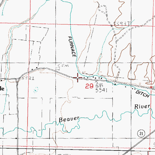 Topographic Map of Furnace Ditch, UT