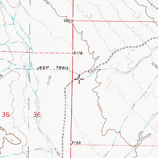 Topographic Map of Furner Creek, UT