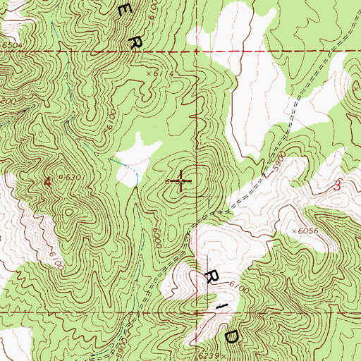 Topographic Map of Furner Ridge, UT
