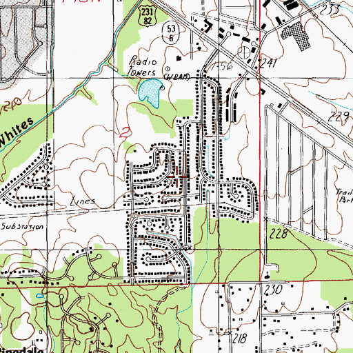 Topographic Map of Regency Forest, AL