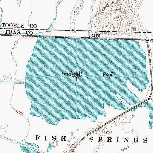 Topographic Map of Gadwall Pool, UT