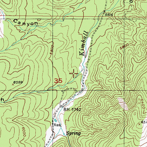 Topographic Map of Garbett Gulch, UT