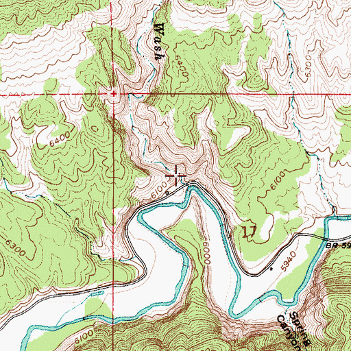 Topographic Map of Garden Wash, UT