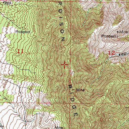 Topographic Map of Gardison Ridge, UT