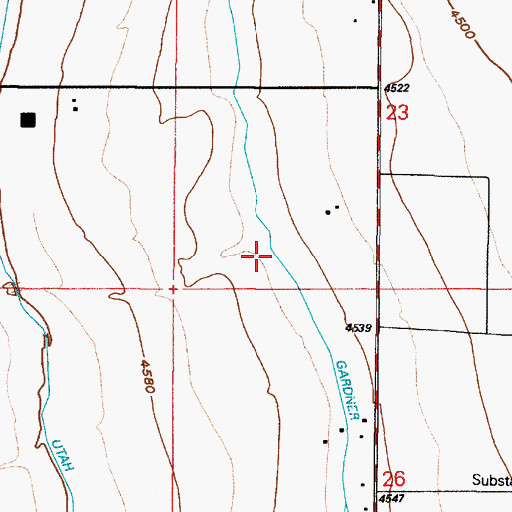 Topographic Map of Gardner Canal, UT