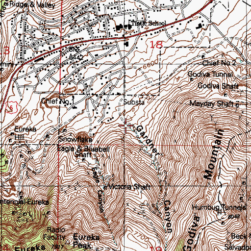 Topographic Map of Gardner Canyon, UT