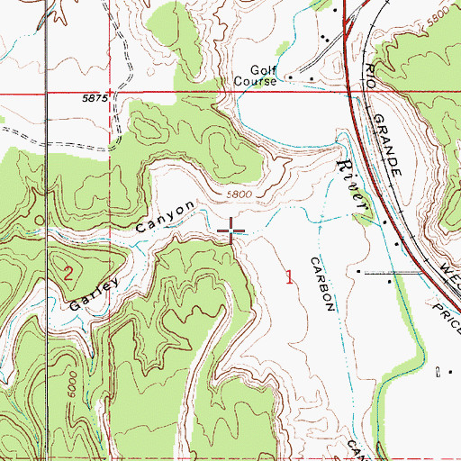 Topographic Map of Garley Canyon, UT