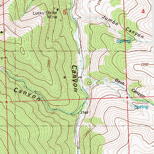 Topographic Map of Gash Canyon, UT