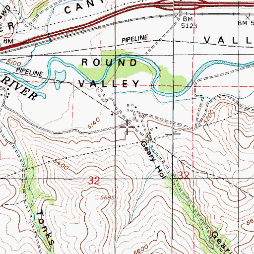 Topographic Map of Geary Hollow, UT