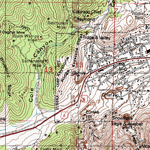 Topographic Map of Gemini, UT