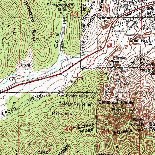 Topographic Map of General Logan Mine, UT