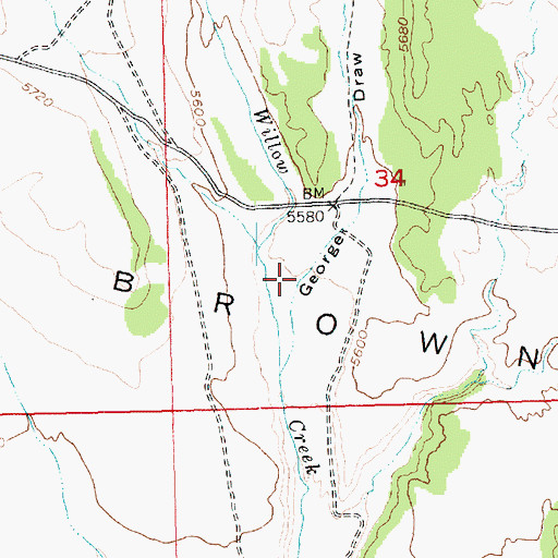 Topographic Map of George Draw, UT