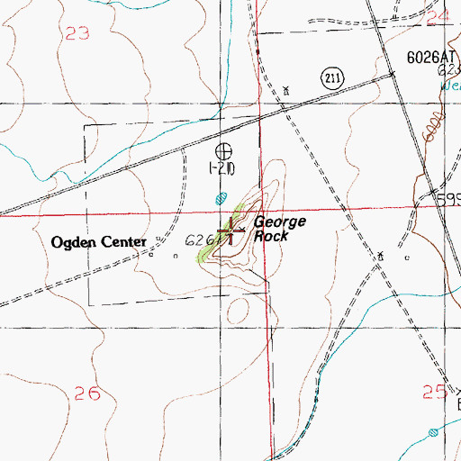 Topographic Map of George Rock, UT