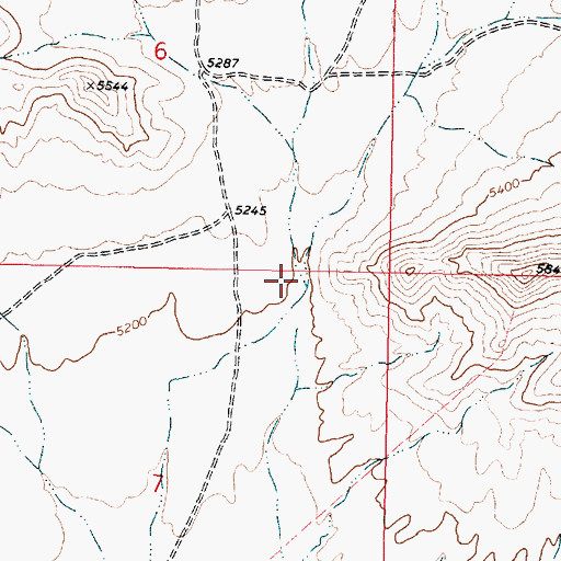 Topographic Map of Georges Valley, UT