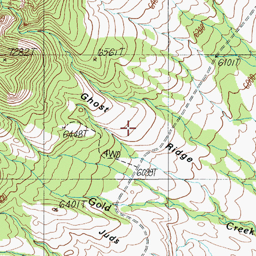 Topographic Map of Ghost Ridge, UT