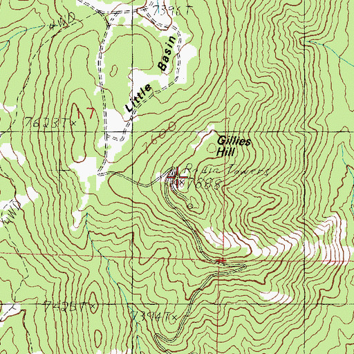Topographic Map of Gillies Hill, UT