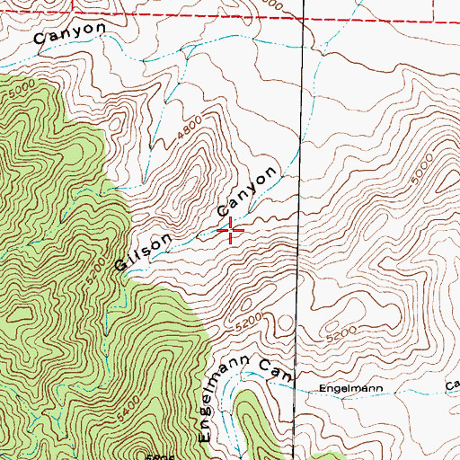 Topographic Map of Gilson Canyon, UT