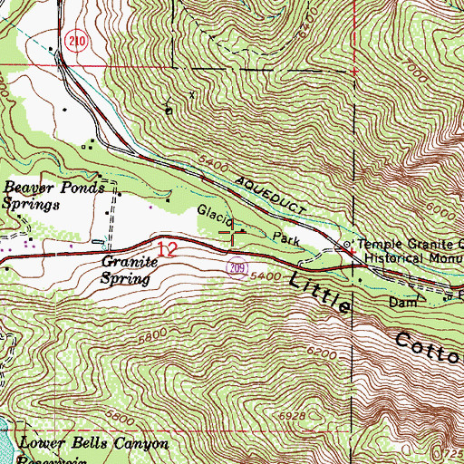 Topographic Map of Glacio Park, UT