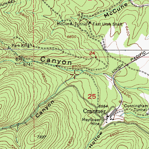 Topographic Map of Glencoe Canyon, UT