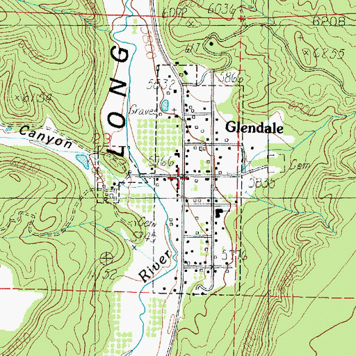 Topographic Map of Glendale, UT