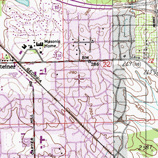 Topographic Map of Ridgefield, AL