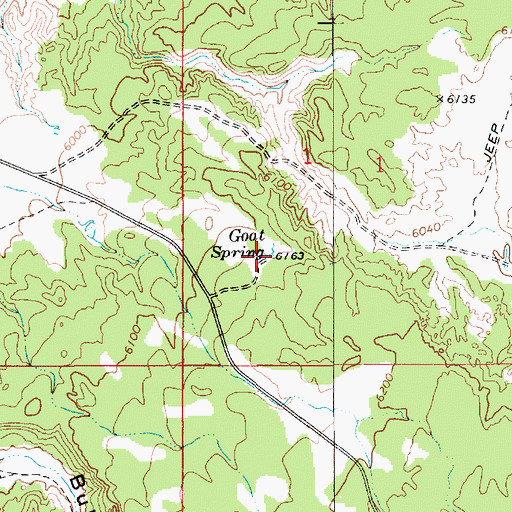 Topographic Map of Goat Spring, UT