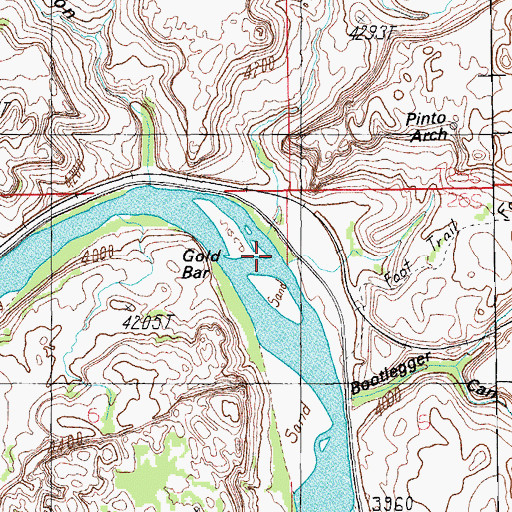 Topographic Map of Gold Bar, UT