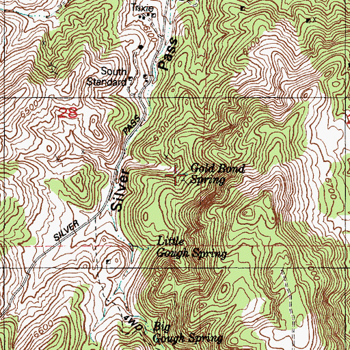 Topographic Map of Gold Bond Spring, UT