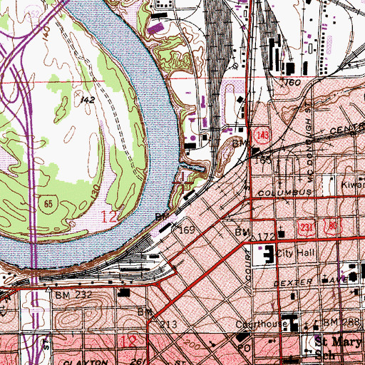 Topographic Map of Riverfront Park, AL
