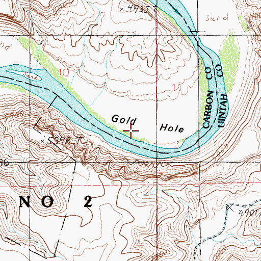 Topographic Map of Gold Hole, UT