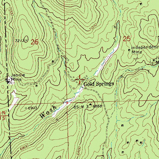 Topographic Map of Gold Springs, UT