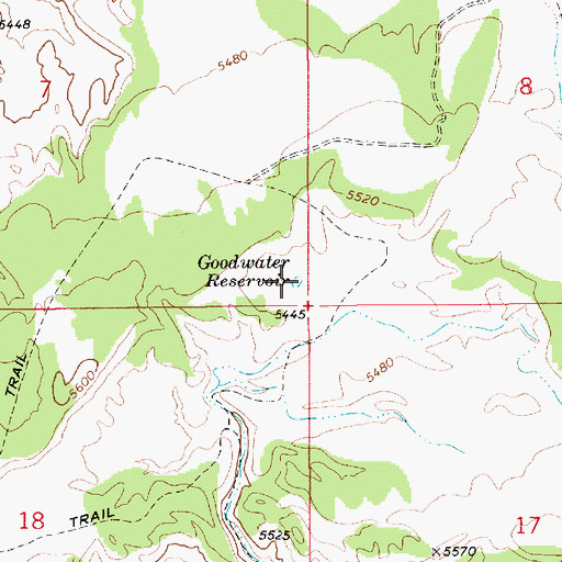 Topographic Map of Goodwater Reservoir, UT