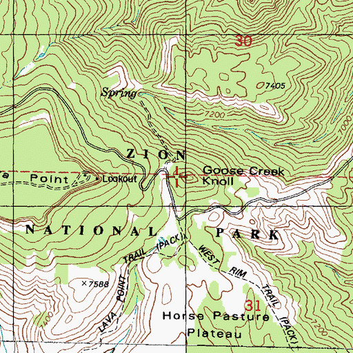 Topographic Map of Goose Creek Knoll, UT