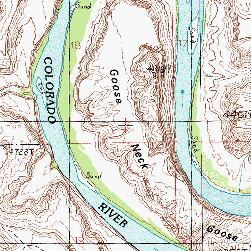 Topographic Map of Goose Neck, UT