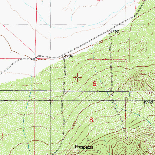 Topographic Map of Goosenest Canyon, UT