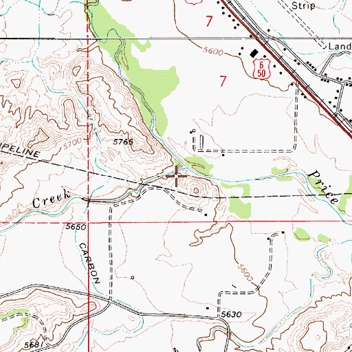 Topographic Map of Gordon Creek, UT